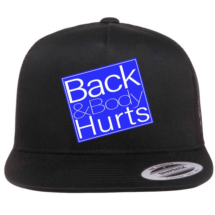 Back and Body Hurts Blue Logo Flatbill Hat