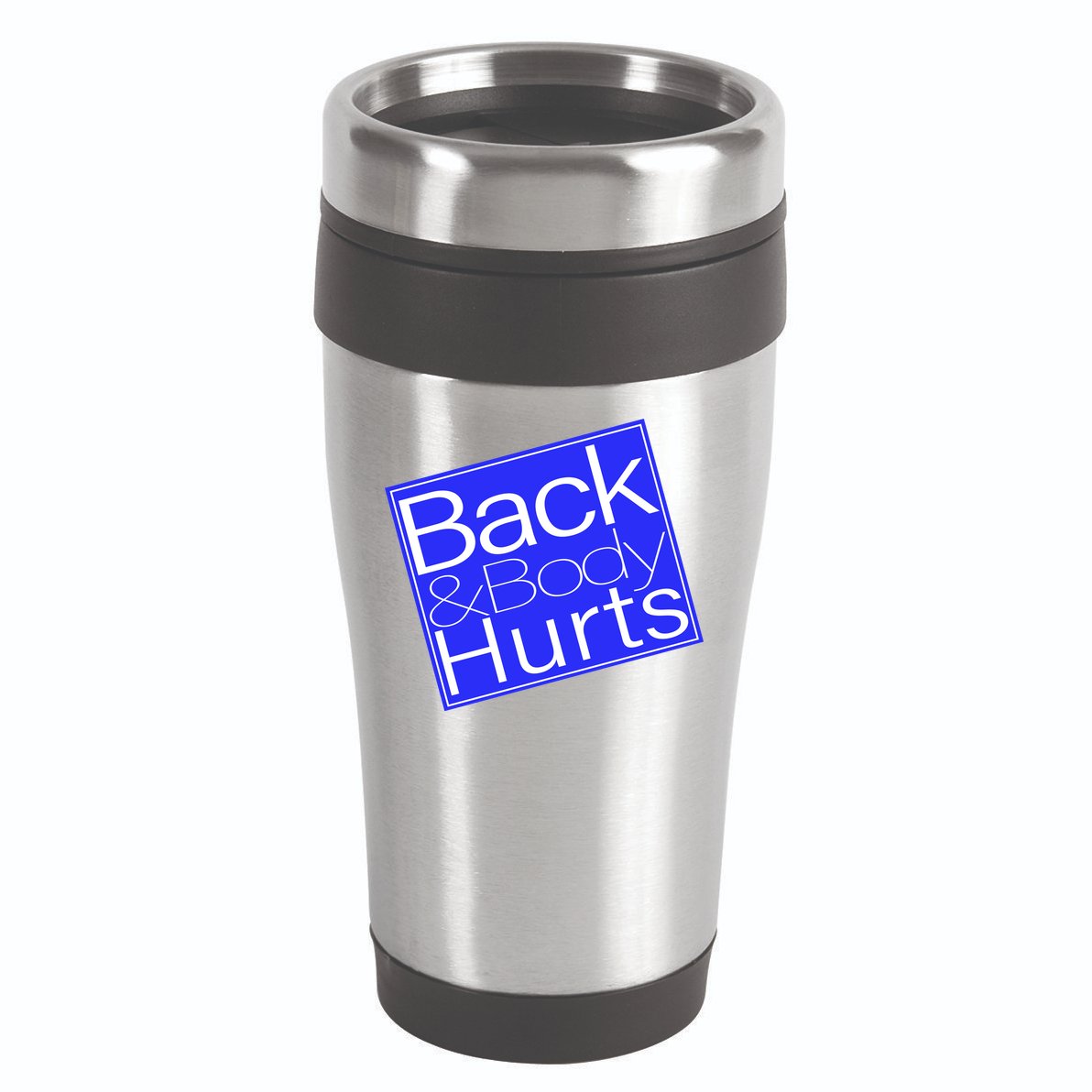 Back and Body Hurts Blue Logo 16oz Travel Tumbler