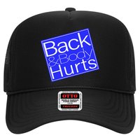Back and Body Hurts Blue Logo Trucker Hat