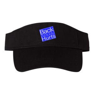 Back and Body Hurts Blue Logo Valucap Bio-Washed Visor