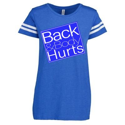 Back and Body Hurts Blue Logo Enza Ladies Jersey Football T-Shirt