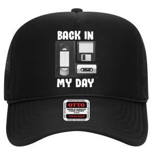 Back In My Day High Crown Mesh Back Trucker Hat