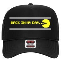 Back In My Day Retro Video Game High Crown Mesh Back Trucker Hat