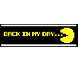 Back In My Day Retro Video Game Bumper Sticker