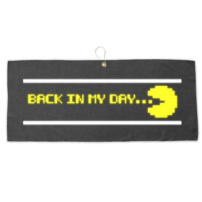 Back In My Day Retro Video Game Large Microfiber Waffle Golf Towel