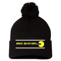 Back In My Day Retro Video Game Pom Pom 12in Knit Beanie