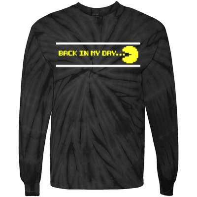 Back In My Day Retro Video Game Tie-Dye Long Sleeve Shirt