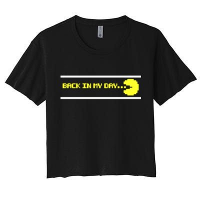 Back In My Day Retro Video Game Crop Top