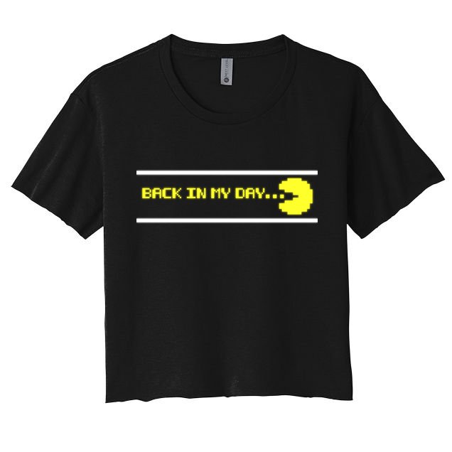 Back In My Day Retro Video Game Crop Top