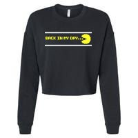 Back In My Day Retro Video Game Cropped Pullover Crew