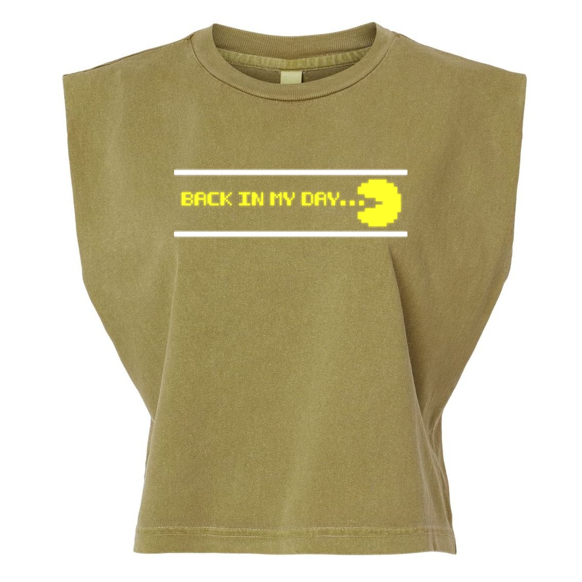 Back In My Day Retro Video Game Garment-Dyed Women's Muscle Tee