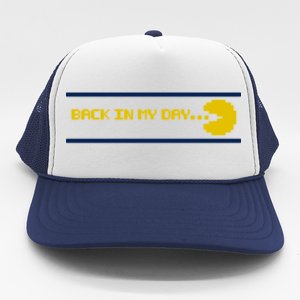 Back In My Day Retro Video Game Trucker Hat