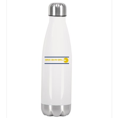 Back In My Day Retro Video Game Stainless Steel Insulated Water Bottle