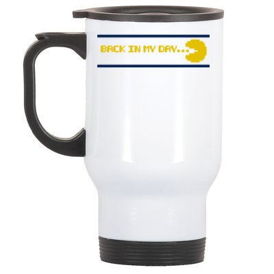 Back In My Day Retro Video Game Stainless Steel Travel Mug