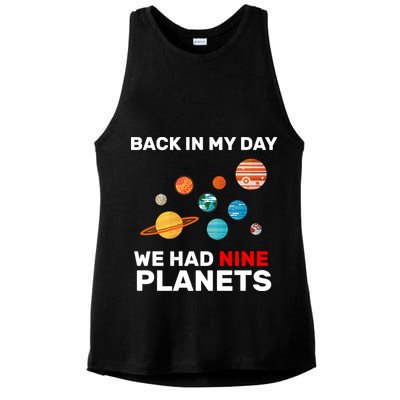 Back In My Day We Had Nine Planets Ladies PosiCharge Tri-Blend Wicking Tank