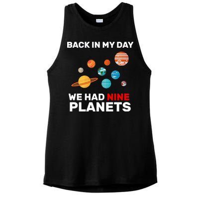 Back In My Day We Had Nine Planets Ladies PosiCharge Tri-Blend Wicking Tank