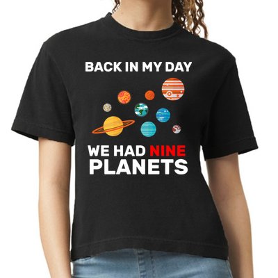 Back In My Day We Had Nine Planets Comfort Colors Boxy T-Shirt