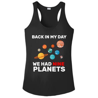 Back In My Day We Had Nine Planets Ladies PosiCharge Competitor Racerback Tank