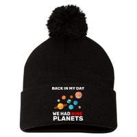 Back In My Day We Had Nine Planets Pom Pom 12in Knit Beanie