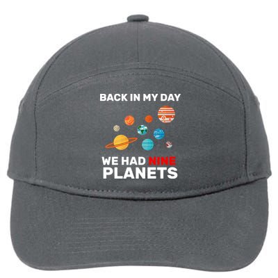Back In My Day We Had Nine Planets 7-Panel Snapback Hat