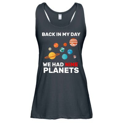 Back In My Day We Had Nine Planets Ladies Essential Flowy Tank