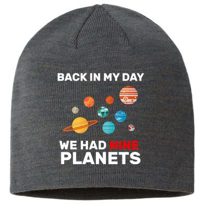 Back In My Day We Had Nine Planets Sustainable Beanie