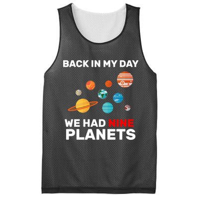 Back In My Day We Had Nine Planets Mesh Reversible Basketball Jersey Tank