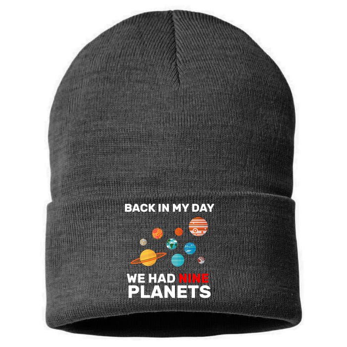 Back In My Day We Had Nine Planets Sustainable Knit Beanie