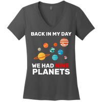 Back In My Day We Had Nine Planets Women's V-Neck T-Shirt