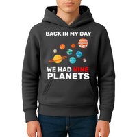 Back In My Day We Had Nine Planets Kids Hoodie