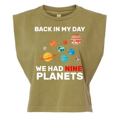 Back In My Day We Had Nine Planets Garment-Dyed Women's Muscle Tee