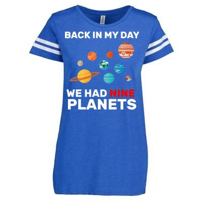 Back In My Day We Had Nine Planets Enza Ladies Jersey Football T-Shirt