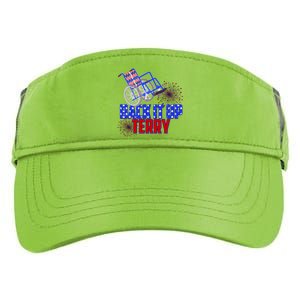 Back It Up Terry Fourth of July Fireworks Adult Drive Performance Visor