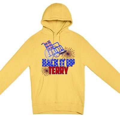 Back It Up Terry Fourth of July Fireworks Premium Pullover Hoodie