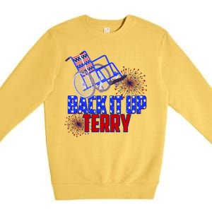 Back It Up Terry Fourth of July Fireworks Premium Crewneck Sweatshirt