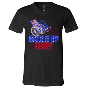 Back It Up Terry Fourth of July Fireworks V-Neck T-Shirt