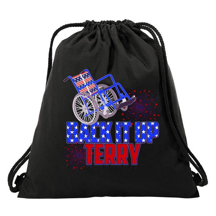 Back It Up Terry Fourth of July Fireworks Drawstring Bag