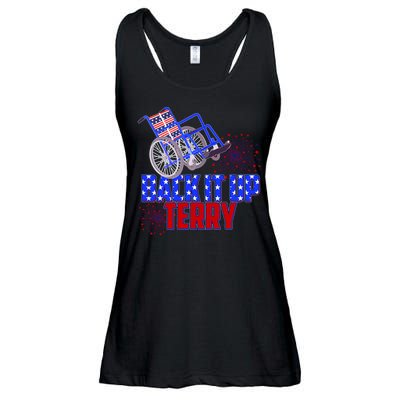 Back It Up Terry Fourth of July Fireworks Ladies Essential Flowy Tank