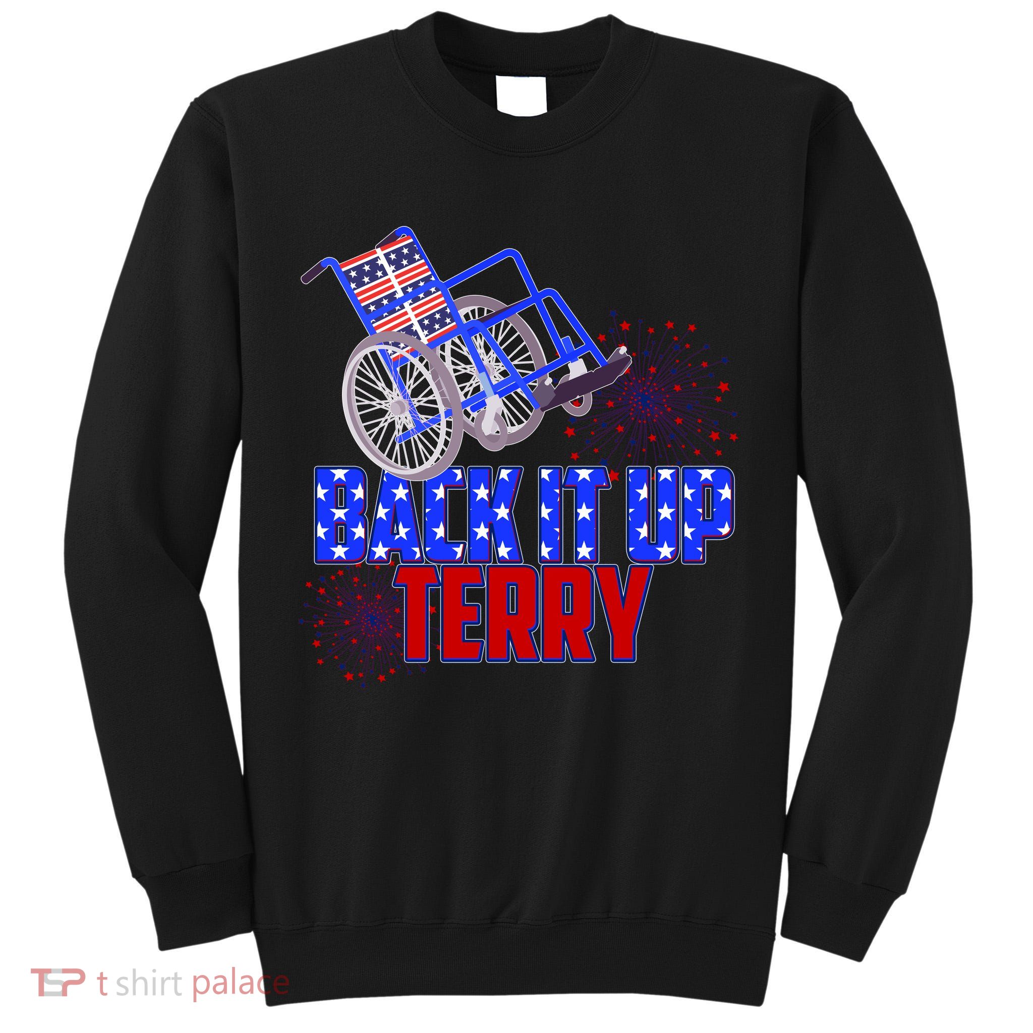 Back It Up Terry Fourth of July Fireworks Tall Sweatshirt