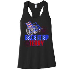 Back It Up Terry Fourth of July Fireworks Women's Racerback Tank