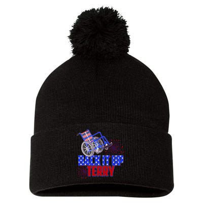 Back It Up Terry Fourth of July Fireworks Pom Pom 12in Knit Beanie