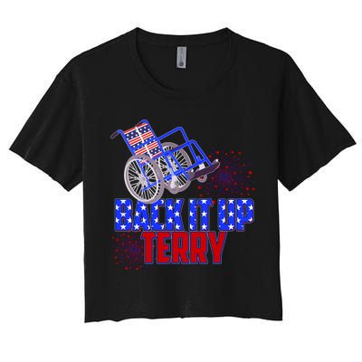 Back It Up Terry Fourth of July Fireworks Crop Top