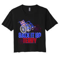 Back It Up Terry Fourth of July Fireworks Crop Top