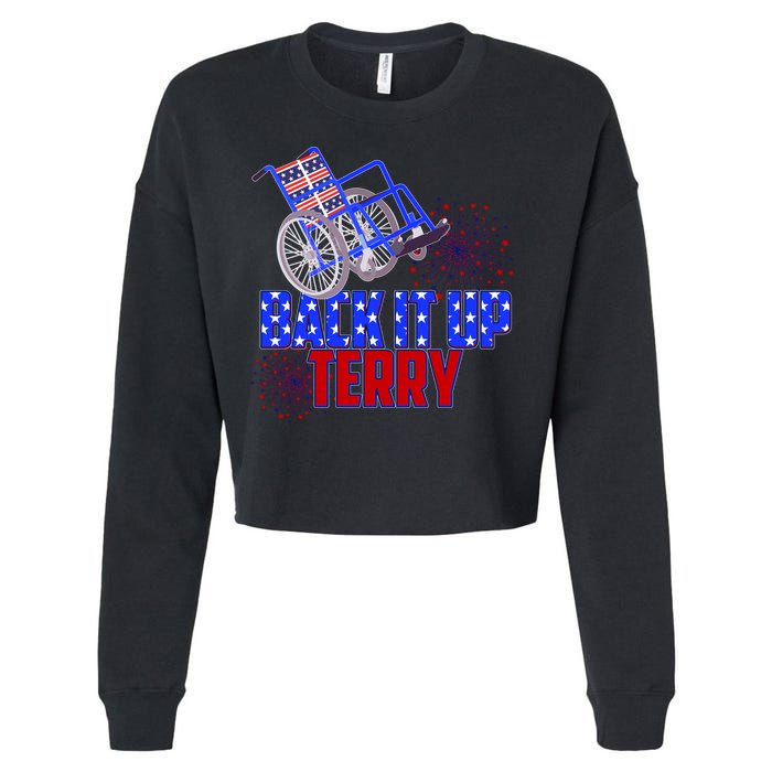 Back It Up Terry Fourth of July Fireworks Cropped Pullover Crew