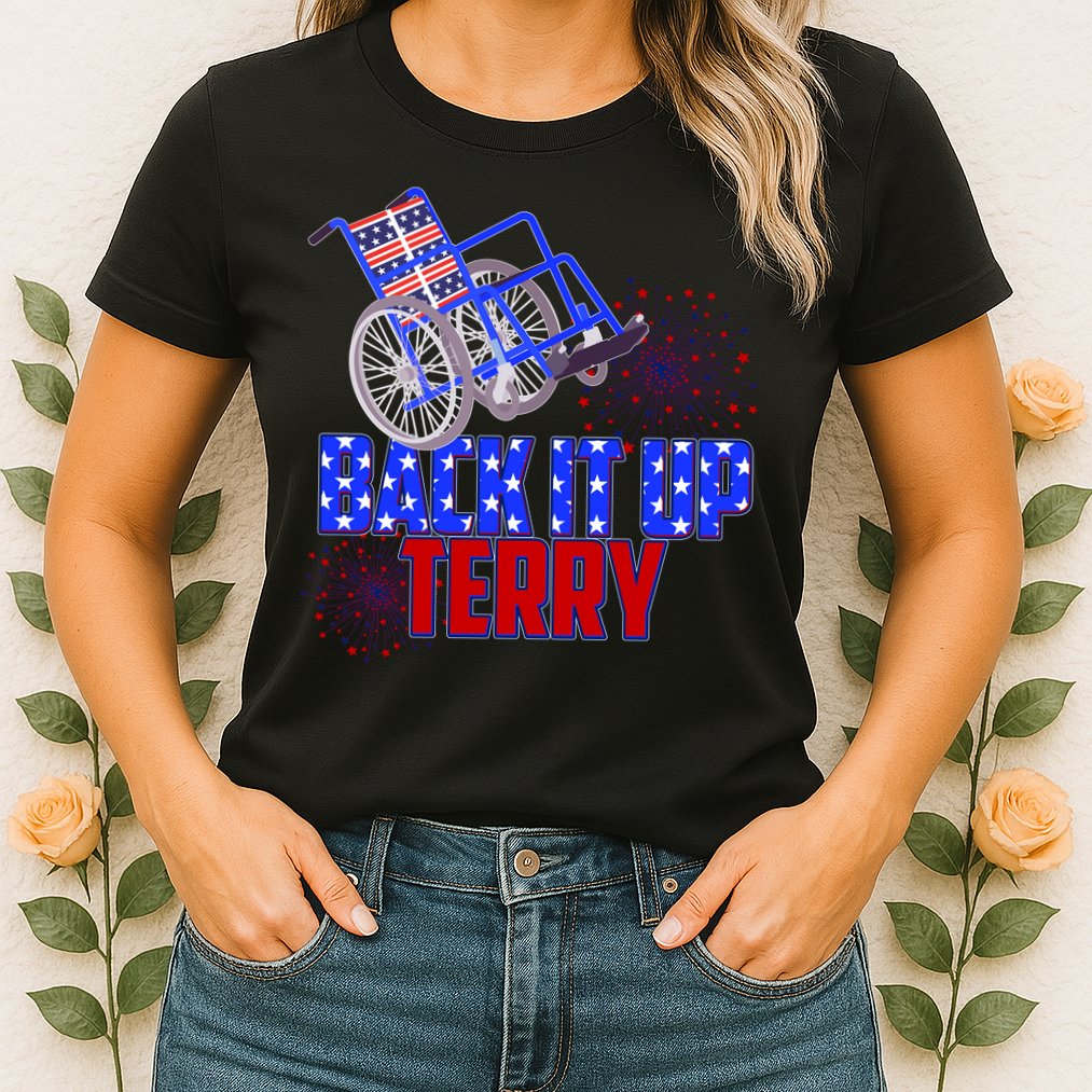 Back It Up Terry Fourth of July Fireworks Womens T-Shirt