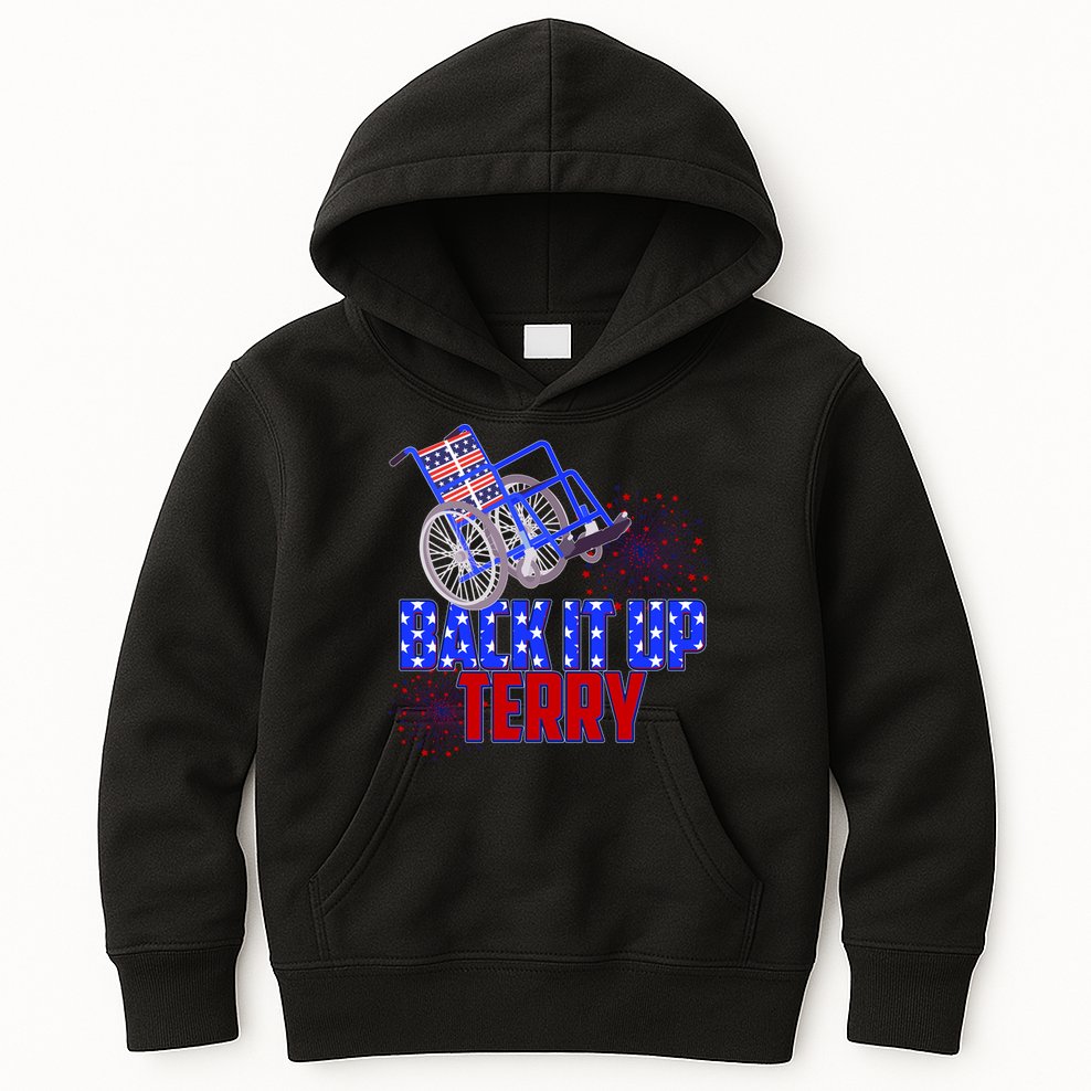Back It Up Terry Fourth of July Fireworks Kids Hoodie