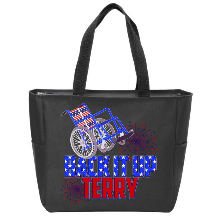 Back It Up Terry Fourth of July Fireworks Zip Tote Bag