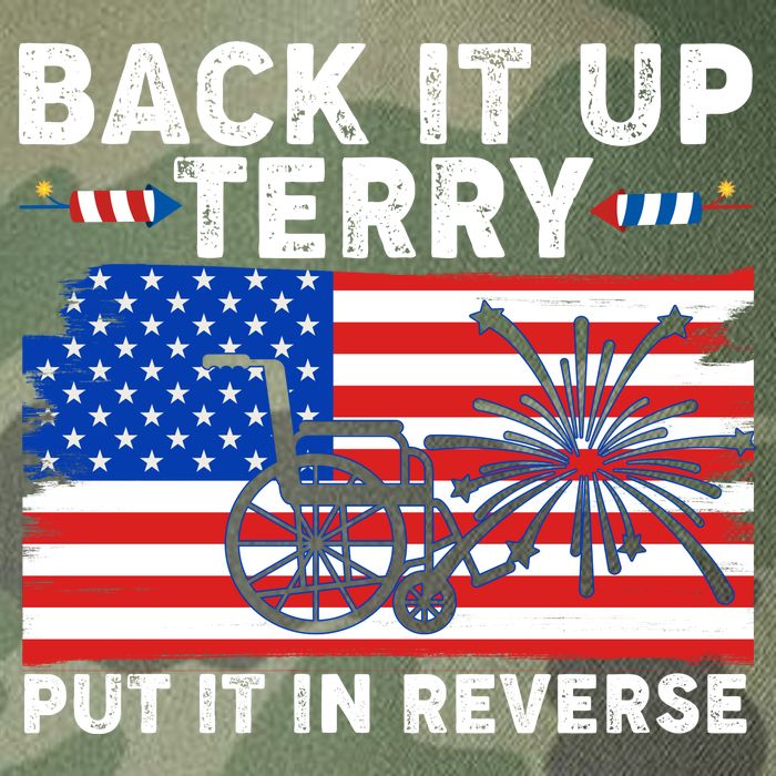 Back It Up Terry Put It In Reverse Funny Fireworks Legacy Tie Dye Trucker Hat