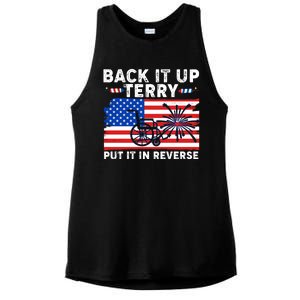 Back It Up Terry Put It In Reverse Funny Fireworks Ladies PosiCharge Tri-Blend Wicking Tank