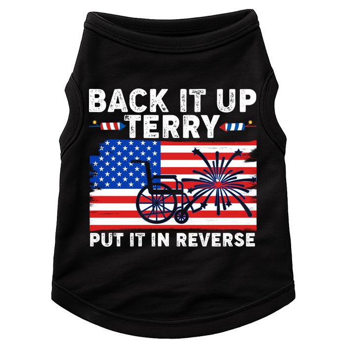 Back It Up Terry Put It In Reverse Funny Fireworks Doggie Tank